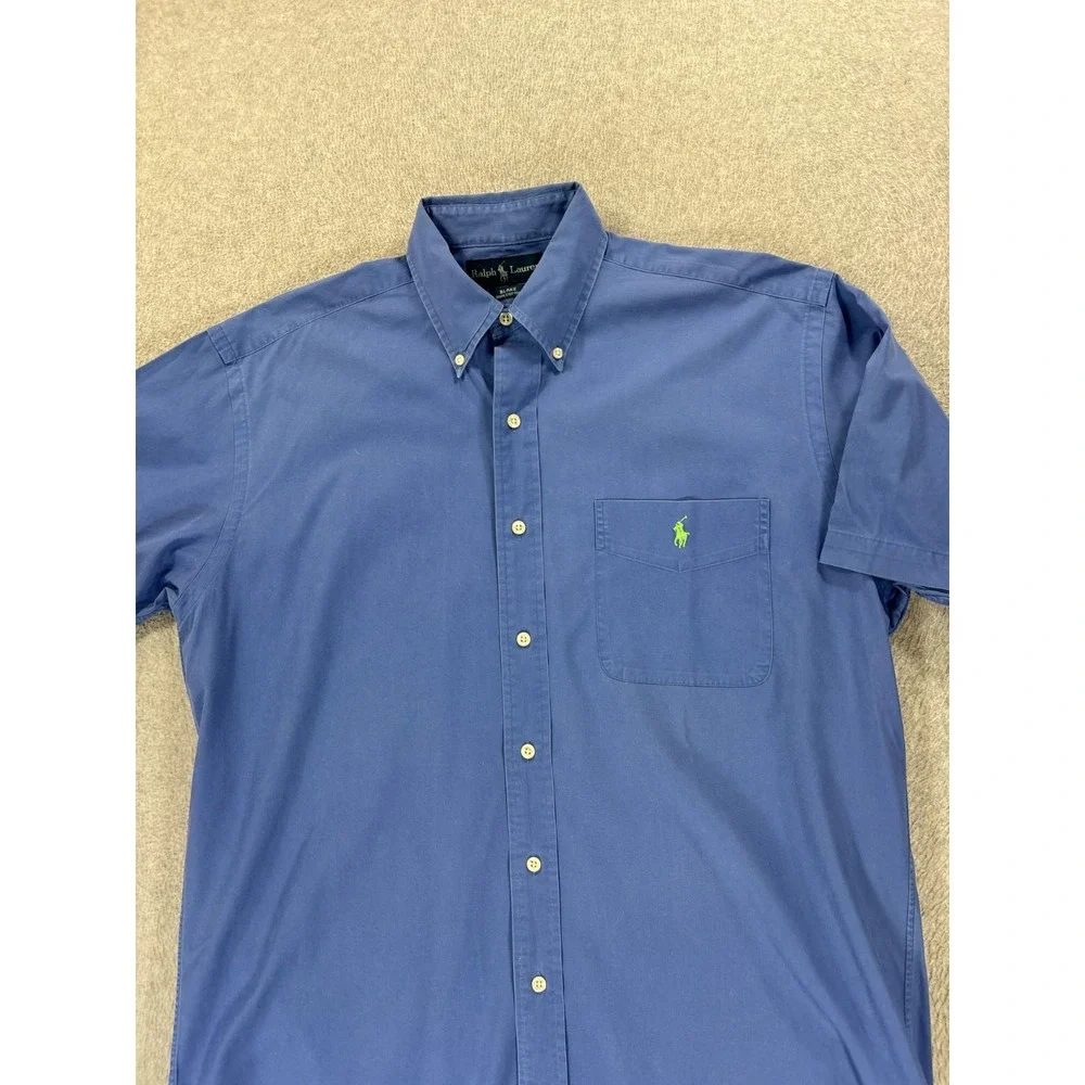 Polo Ralph Lauren BLAKE Cotton Short Sleeve Button Down Shirt (Men's Medium)